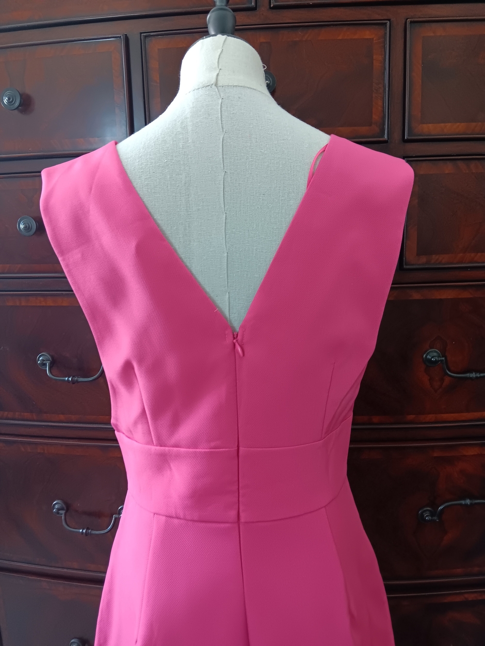 Endless Rose Hot Pink V-Neck Mini Dress with Waist Cutout - Picture 5 of 10
